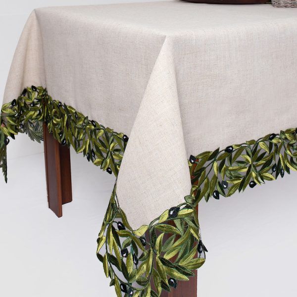Τραπεζομάντηλο 2353 (160cm x 300cm) μαύρη ελιά SilkFashion