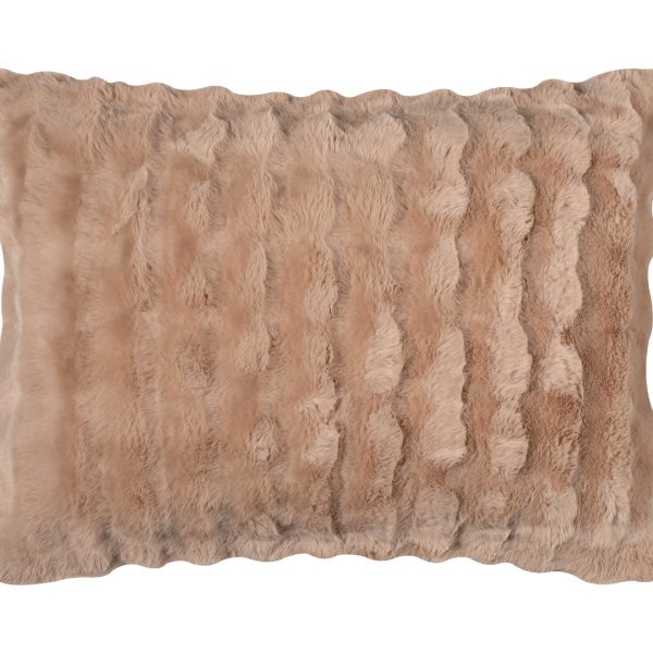 Μαξιλαροθήκη burble (50cm x 70cm) ανοιχτό καφέ SilkFashion