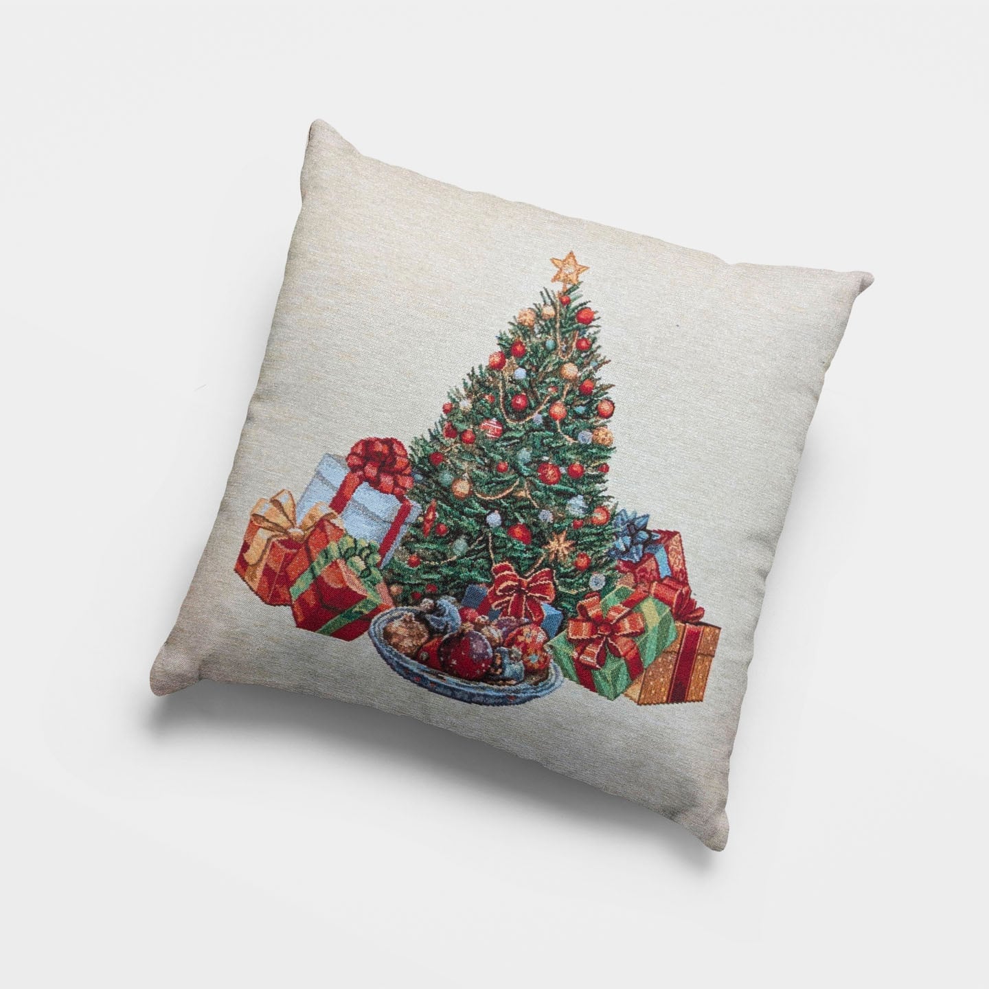 Xmas-tree Χριστουγεννιάτικη Μαξιλαροθήκη 45Χ45 Cotone | Xmas Tree - Image 1