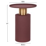 ΒΟΗΘΗΤΙΚΟ ΤΡΑΠΕΖΑΚΙ PUNJAB HM4239.06 ΜΕΤΑΛΛΟ ΣΕ ΚΕΡΑΜΙΔΙ-ΧΡΥΣΟΧΑΛΚΙΝΟ Φ36x47Υεκ. - Image 2