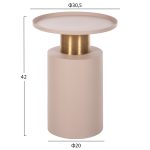 ΒΟΗΘΗΤΙΚΟ ΤΡΑΠΕΖΑΚΙ PUNJAB HM4240.03 ΜΕΤΑΛΛΟ ΣΕ ΕΚΡΟΥ-ΧΡΥΣΟΧΑΛΚΙΝΟ Φ30,5x42Υεκ. - Image 2