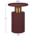 ΒΟΗΘΗΤΙΚΟ ΤΡΑΠΕΖΑΚΙ PUNJAB HM4240.06 ΜΕΤΑΛΛΟ ΣΕ ΚΕΡΑΜΙΔΙ-ΧΡΥΣΟΧΑΛΚΙΝΟ Φ30,5x42Υεκ. - Image 2