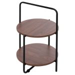 ΒΟΗΘΗΤΙΚΟ ΤΡΑΠΕΖΙ SYLO HM9618.02 MDF ΣΕ ΚΑΡΥΔΙ-ΜΑΥΡΟ ΜΕΤΑΛΛΟ Φ44x66Υεκ. - Image 4