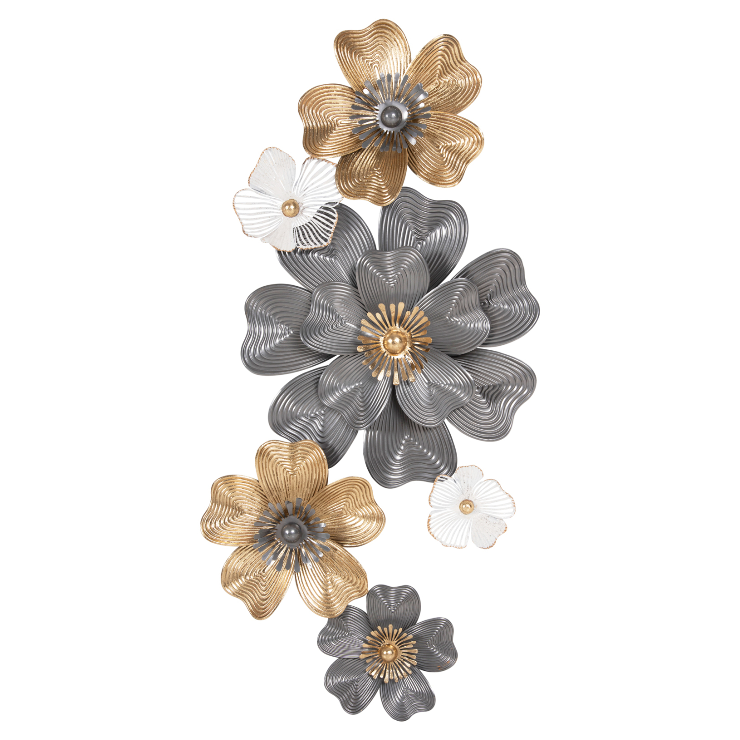 diakosmitiko-toichoy-fb94214-metallo-se- ΔΙΑΚΟΣΜΗΤΙΚΟ ΤΟΙΧΟΥ HM4214 ΜΕΤΑΛΛΟ ΣΕ ΛΕΥΚΟ-ΓΚΡΙ-ΧΡΥΣΟ 51x7,5x120εκ. - Image 1