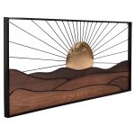 ΔΙΑΚΟΣΜΗΤΙΚΟ ΤΟΙΧΟΥ HM4219 ΔΙΑΦΟΡΕΣ ΑΠΟΧΡΩΣΕΙΣ ΞΥΛΟΥ-ΜΑΥΡΟ ΜΕΤΑΛΛΟ 117x3x50Υεκ. - Image 3