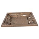 ΔΙΣΚΟΣ ΣΕΡΒΙΡΙΣΜΑΤΟΣ ΤΕΤΡΑΓΩΝΟΣ HM4229 ΞΥΛΟ ΕΛΑΤΟΥ & MDF 36x36x6Υ εκ. - Image 3