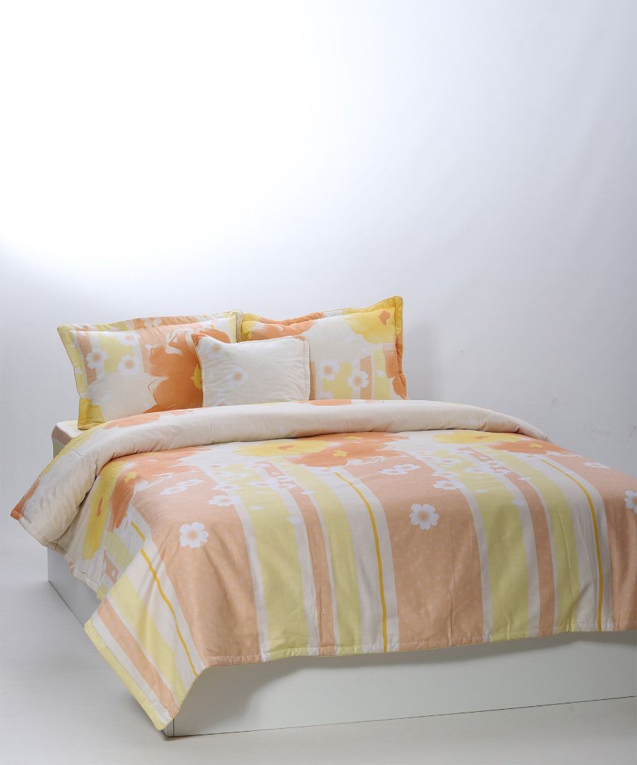 joy20-1 παπλωματοθήκη 215cm x 240cm κατωσέντονο με λάστιχο 160cm x 210cm+19cm 2x50cm x 70cm 40cm x 40cm joy-20a SilkFashion - Image 1