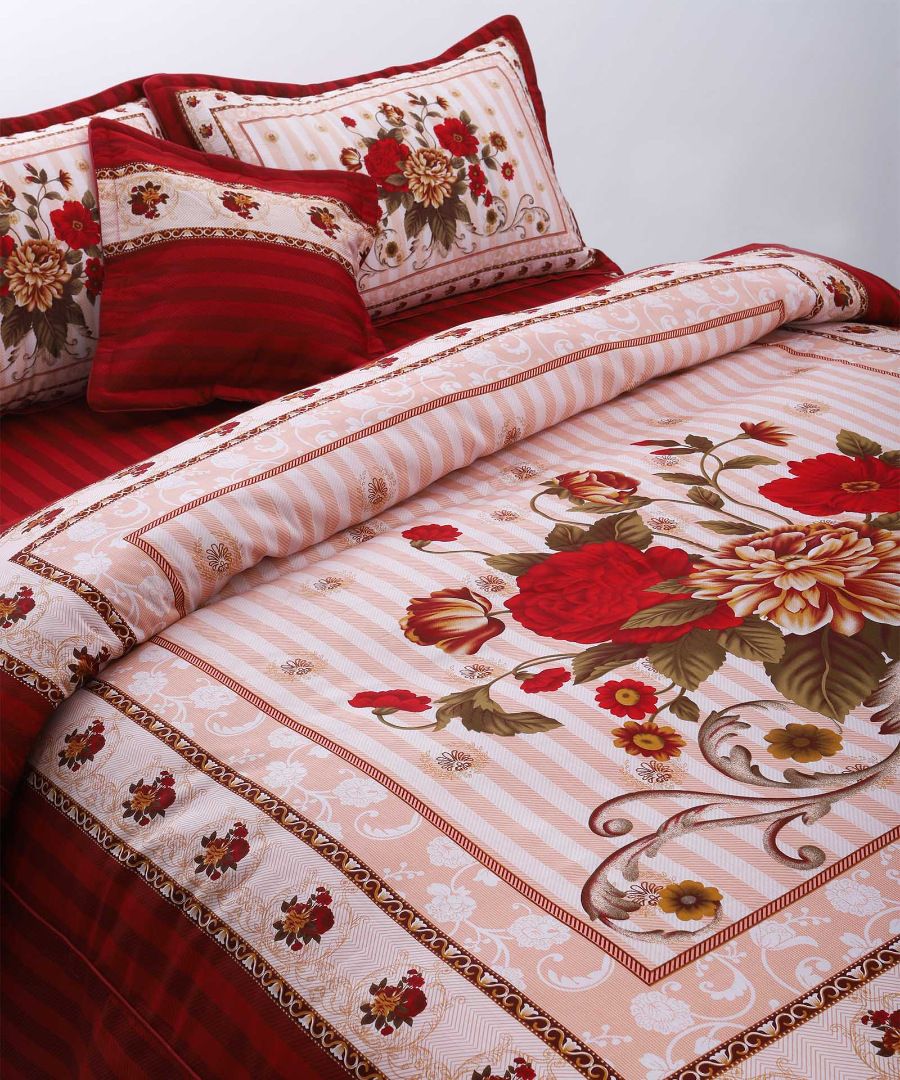 joy4c παπλωματοθήκη 215cm x 240cm κατωσέντονο με λάστιχο 160cm x 210cm+19cm 2x50cm x 70cm 40cm x 40cm joy-4 SilkFashion - Image 1