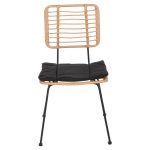 ΚΑΡΕΚΛΑ ΕΞ.ΧΩΡΟΥ ALLEGRA HM5454.11 ΜΕΤΑΛΛΟ&ΜΑΞΙΛΑΡΙ ΜΑΥΡΟ-ΜΠΕΖ WICKER 50,5x49,5x88Υεκ - Image 3