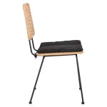 ΚΑΡΕΚΛΑ ΕΞ.ΧΩΡΟΥ ALLEGRA HM5454.11 ΜΕΤΑΛΛΟ&ΜΑΞΙΛΑΡΙ ΜΑΥΡΟ-ΜΠΕΖ WICKER 50,5x49,5x88Υεκ - Image 4