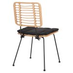 ΚΑΡΕΚΛΑ ΕΞ.ΧΩΡΟΥ ALLEGRA HM5454.11 ΜΕΤΑΛΛΟ&ΜΑΞΙΛΑΡΙ ΜΑΥΡΟ-ΜΠΕΖ WICKER 50,5x49,5x88Υεκ - Image 5