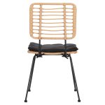 ΚΑΡΕΚΛΑ ΕΞ.ΧΩΡΟΥ ALLEGRA HM5454.11 ΜΕΤΑΛΛΟ&ΜΑΞΙΛΑΡΙ ΜΑΥΡΟ-ΜΠΕΖ WICKER 50,5x49,5x88Υεκ - Image 6