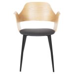 ΚΑΡΕΚΛΑ VELP HM9616.02 ΞΥΛΟ ΣΕ ΦΥΣΙΚΟ-ΓΚΡΙ ΥΦΑΣΜΑ-ΜΑΥΡΑ ΜΕΤΑΛ. ΠΟΔΙΑ 55,5x50x79Υεκ. - Image 3