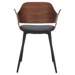 ΚΑΡΕΚΛΑ VELP HM9616.04 ΞΥΛΟ ΣΕ ΚΑΡΥΔΙ-ΓΚΡΙ ΥΦΑΣΜΑ-ΜΑΥΡΑ ΜΕΤΑΛ. ΠΟΔΙΑ 55,5x50x79Υεκ. - Image 6