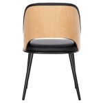 ΚΑΡΕΚΛΑ DELF HM9617.01 PU ΜΑΥΡΟ-ΜΑΥΡΑ ΜΕΤΑΛ. ΠΟΔΙΑ-ΞΥΛΙΝΗ ΠΛΑΤΗ ΦΥΣΙΚΟ 48x55x76Υεκ. - Image 6