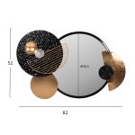 ΚΑΘΡΕΠΤΗΣ ΤΟΙΧΟΥ HM4211 ΜΕΤΑΛΛΟ ΣΕ ΜΑΥΡΟ-ΧΡΥΣΟ 82x8x52Υ εκ. - Image 2