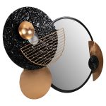 ΚΑΘΡΕΠΤΗΣ ΤΟΙΧΟΥ HM4211 ΜΕΤΑΛΛΟ ΣΕ ΜΑΥΡΟ-ΧΡΥΣΟ 82x8x52Υ εκ. - Image 3