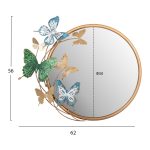 ΚΑΘΡΕΠΤΗΣ ΤΟΙΧΟΥ ΣΤΡΟΓΓΥΛΟΣ ΗΜ4213 ΜΕΤΑΛΛΟ ΣΕ ΧΡΥΣΟ-ΠΡΑΣΙΝΟ-ΜΠΛΕ 62x6,5x56Yεκ. - Image 2