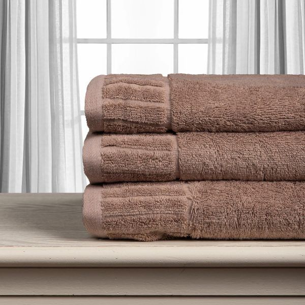 Βαμβακερή πετσέτα ΜΕΛΩΔΙΑ 600gsm (50cm x 100cm) light brown SilkFashion