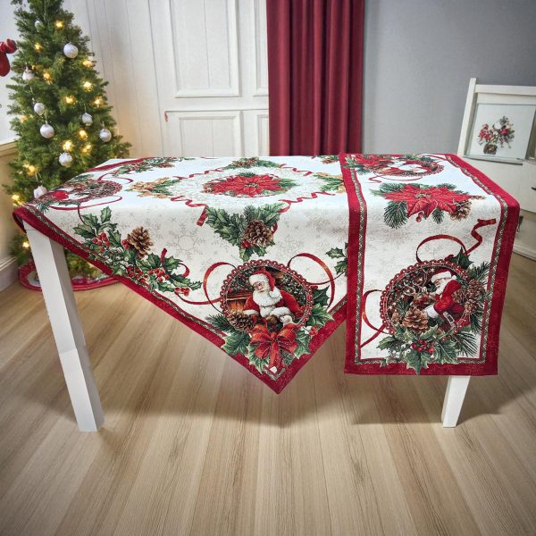 Χριστουγεννιάτικο Σετ καρέ-τραβέρσα Cotone | Santa Bella