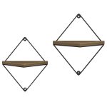 ΣΕΤ ΡΑΦΙΑ ΤΟΙΧΟΥ EVERLEIGH HM8951.11 ΜΕΤΑΛΛΟ ΜΑΥΡΟ-ΜΕΛΑΜΙΝΗ ΦΥΣΙΚΟ 22x13x30Υεκ. - Image 3