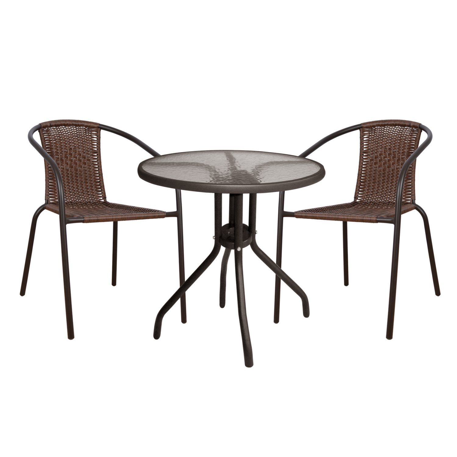 set-trapezarias-3tmch-me-trapezi-karekle ΣΕΤ ΤΡΑΠΕΖΑΡΙΑΣ 3ΤΜΧ ΜΕ ΤΡΑΠΕΖΙ Φ70 & ΚΑΡΕΚΛΕΣ CAMEL ΚΑΦΕ HM5180.02 - Image 1