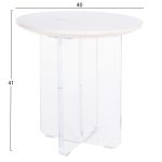 ΤΡΑΠΕΖΙ ΣΑΛΟΝΙΟΥ ACRYLON HM9779.01 HPL ΛΕΥΚΟ ΜΑΡΜΑΡΟ-ΑΚΡΥΛΙΚΟ ΠΟΔΙ Φ40x41Υεκ. - Image 2