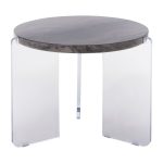 ΤΡΑΠΕΖΙ ΣΑΛΟΝΙΟΥ ACRYCON HM9780.01 MDF ME ΥΔΑΤΟΑΠΩΘΗΤΙΚΗ ΕΠΙΣΤΡΩΣΗ-ΑΚΡΥΛΙΚΑ ΠΟΔΙΑ Φ64x51Yεκ. - Image 3