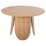 ΤΡΑΠΕΖΙ ΣΤΡΟΓΓΥΛΟ DENTY HM9612.01 MDF ΜΕ ΚΑΠΛΑΜΑ ΔΡΥΟΣ-ΧΡΩΜΑ ΔΡΥΟΣ Φ120x75Υεκ. - Image 3