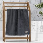 LINO Πετσέτα Προσώπου (50x90) Marley Ανθρακί