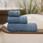 LINO Σετ πετσέτες 3τμχ (30x50,50x90,70x140) Veluva Πετρόλ - Image 3