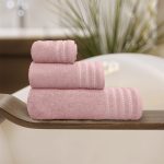 LINO Σετ πετσέτες 3τμχ (30x50,50x90,70x140) Veluva Κοραλί - Image 3