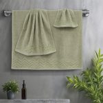 LINO Σετ πετσέτες 3τμχ (30x50,50x90,70x140) Wavie Λεμονί