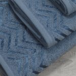 LINO Σετ πετσέτες 3τμχ (30x50,50x90,70x140) Wavie Πετρόλ - Image 3