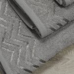 LINO Σετ πετσέτες 3τμχ (30x50,50x90,70x140) Wavie Μόκα - Image 3