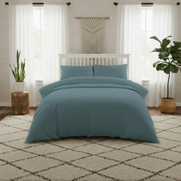 ΠΑΠΛΩΜΑΤΟΘΗΚΗ ΥΠΕΡΔΙΠΛΗ 225Χ245 LAVISH SATIN DARK AQUA MELINEN