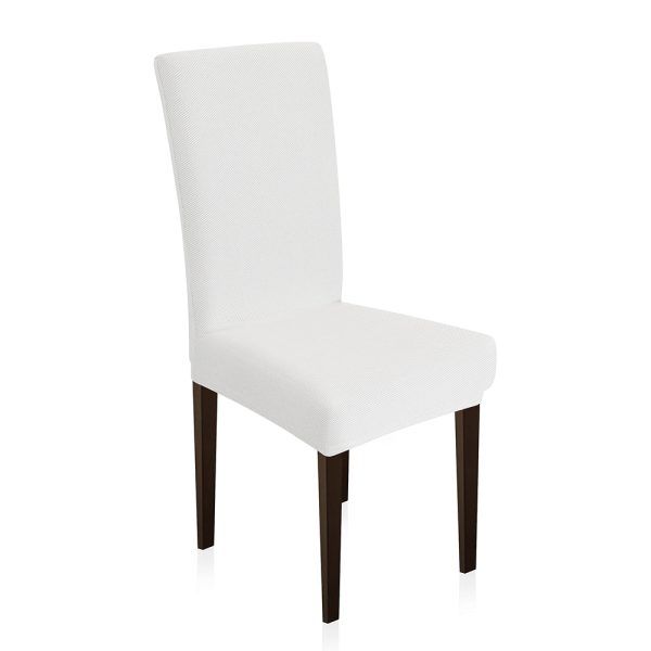 LINO Κάλυμμα Καρέκλας Ελαστικό Elegance Λευκό