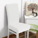 LINO Κάλυμμα Καρέκλας Ελαστικό Elegance Λευκό - Image 2