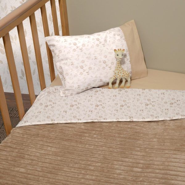 Minky ΝEW Κοτλέ Κουβέρτα Κούνιας Διπλής Όψης 100x150 Des.506 SOPHIE LA GIRAFE