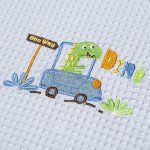 ΚΟΥΒΕΡΤΑ ΠΙΚΕ ΑΓΚΑΛΙΑΣ 80X110 ADAM HOME DINOSAUROS BLUE - Image 3