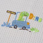 ΚΟΥΒΕΡΤΑ ΠΙΚΕ ΑΓΚΑΛΙΑΣ 80X110 ADAM HOME  DINOSAUROS GREY - Image 2