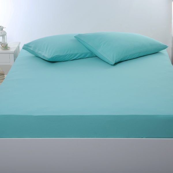 Σεντόνι με λάστιχο jersey (160cm x 200cm + 35cm) sea green SilkFashion