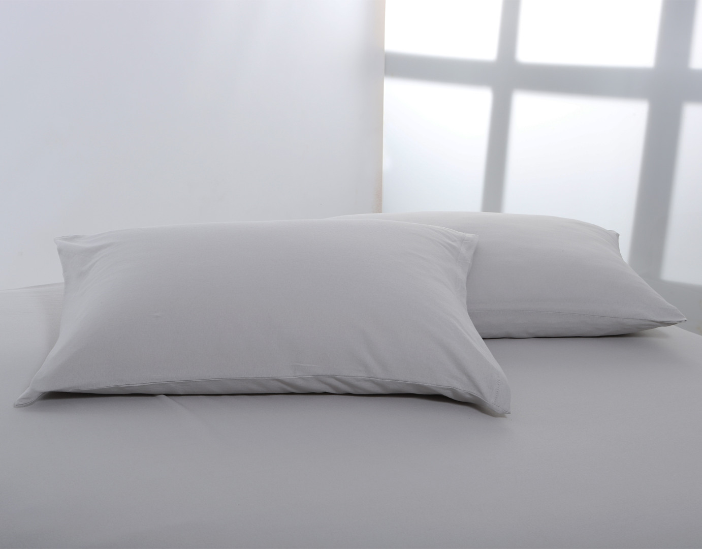 IMG_9564 Ζευγάρι μαξιλαροθήκες jersey (50cm x 70cm) light grey SilkFashion - Image 1