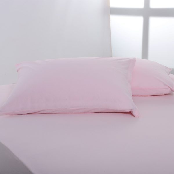 Ζευγάρι μαξιλαροθήκες jersey (50cm x 70cm) pink SilkFashion