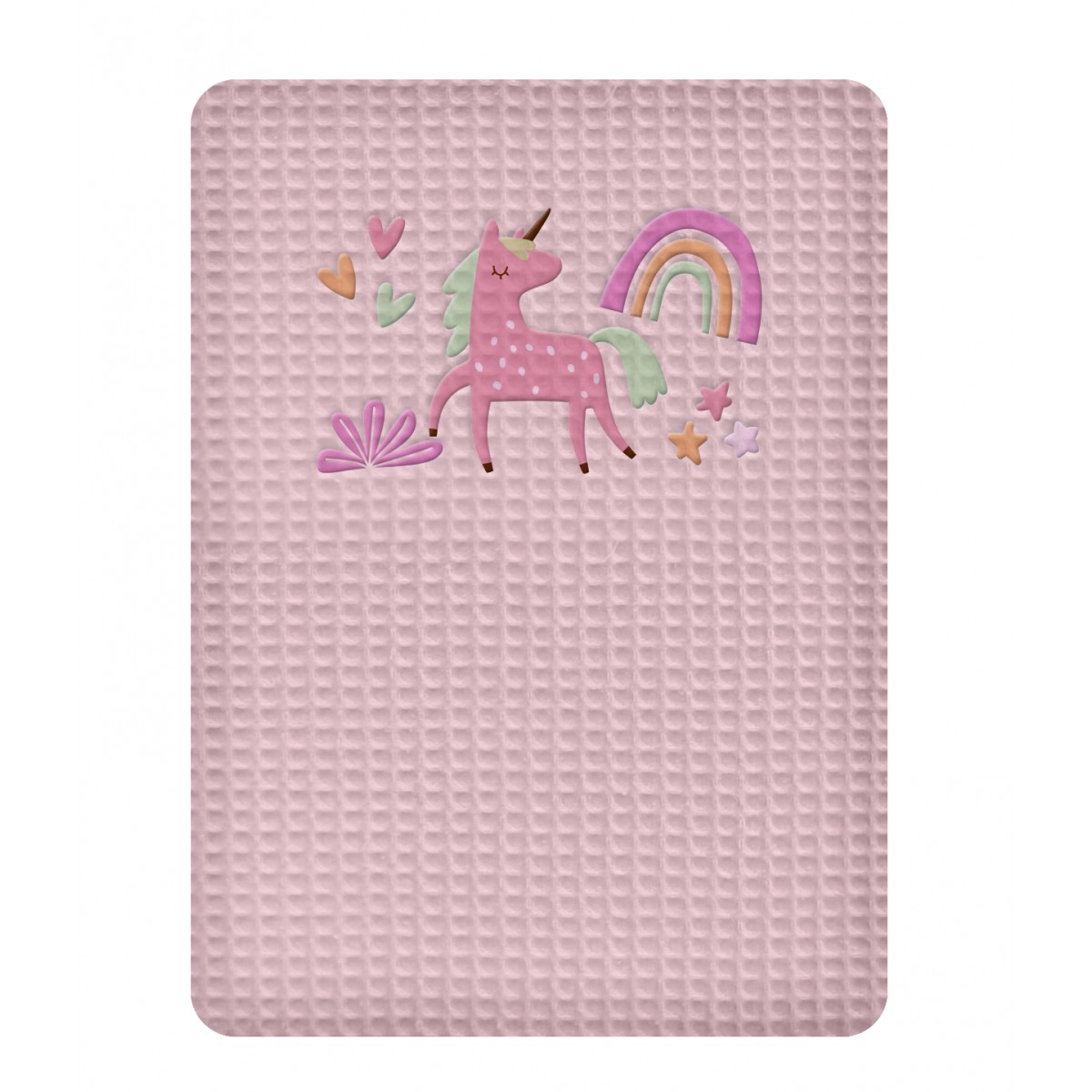 KouvertaUnicornPink-1200x1200 ΚΟΥΒΕΡΤΑ ΠΙΚΕ ΑΓΚΑΛΙΑΣ 80X110 ADAM HOME UNICORN OPAL ROSE - Image 1