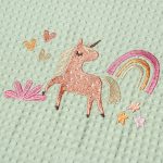 ΚΟΥΒΕΡΤΑ ΠΙΚΕ ΚΟΥΝΙΑΣ 110X140 ADAM HOME UNICORN GREEN - Image 2