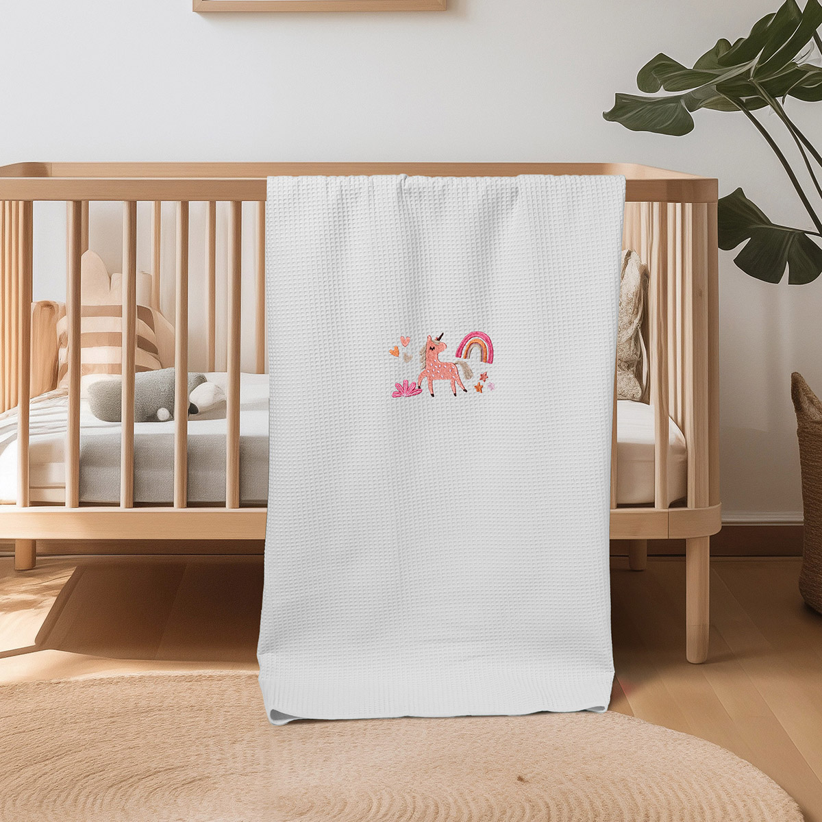 Unicorn_white-1200x1200 ΚΟΥΒΕΡΤΑ ΠΙΚΕ ΑΓΚΑΛΙΑΣ 80X110 ADAM HOME UNICORN WHITE - Image 1
