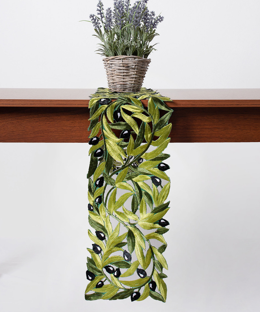 Untitled-2869-3 Τραβέρσα 2352 (20cm x 120cm) μαύρη ελιά SilkFashion - Image 1