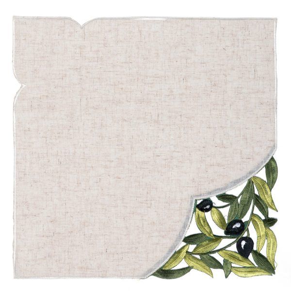 Πετσέτα φαγητού 2353 (45cm x 45cm) μαύρη ελιά SilkFashion