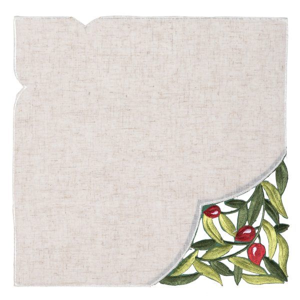 Πετσέτα φαγητού 2353 (45cm x 45cm) κόκκινη ελιά SilkFashion